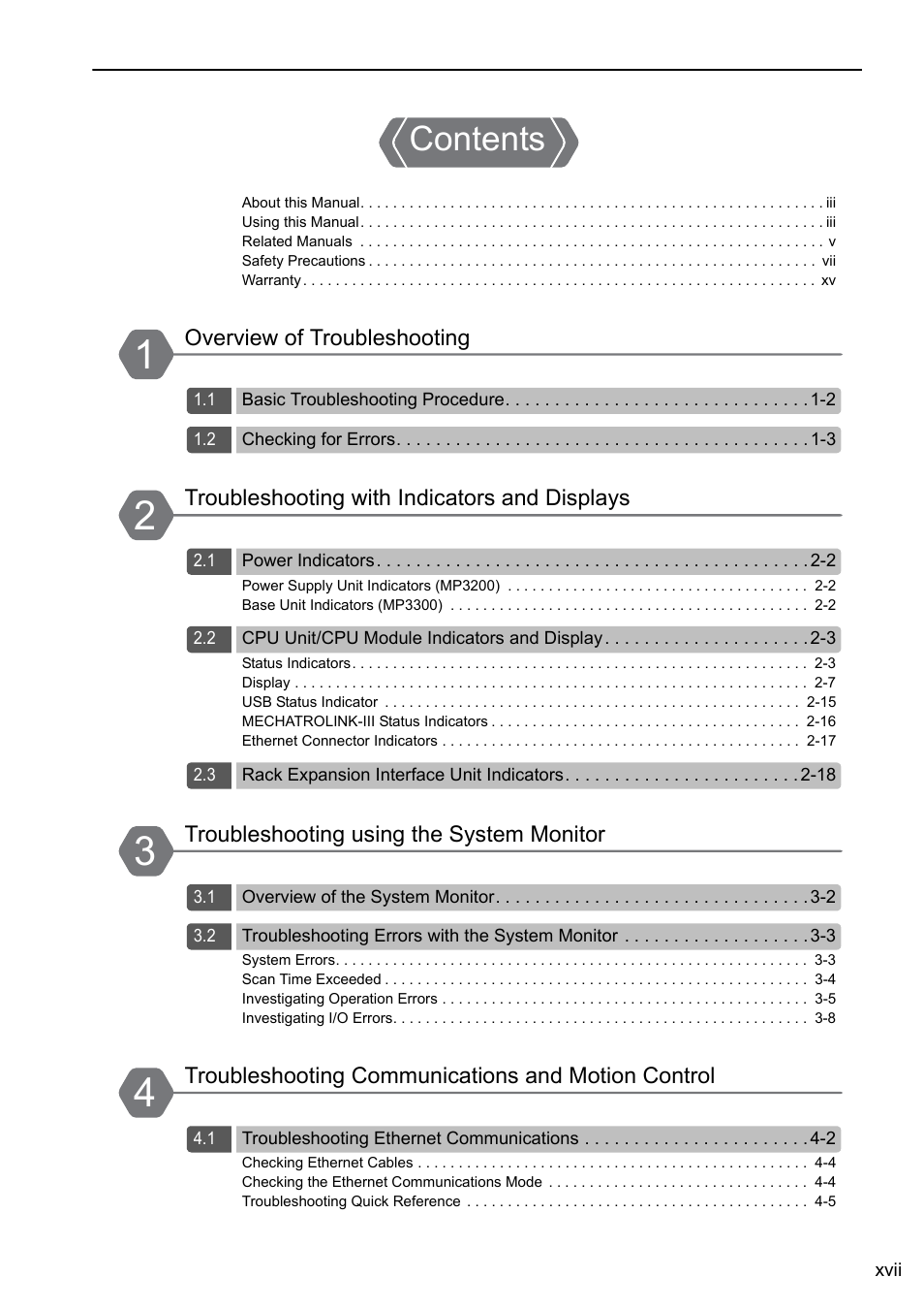Yaskawa MP3200 Troubleshooting Manual User Manual | Page 17 / 219