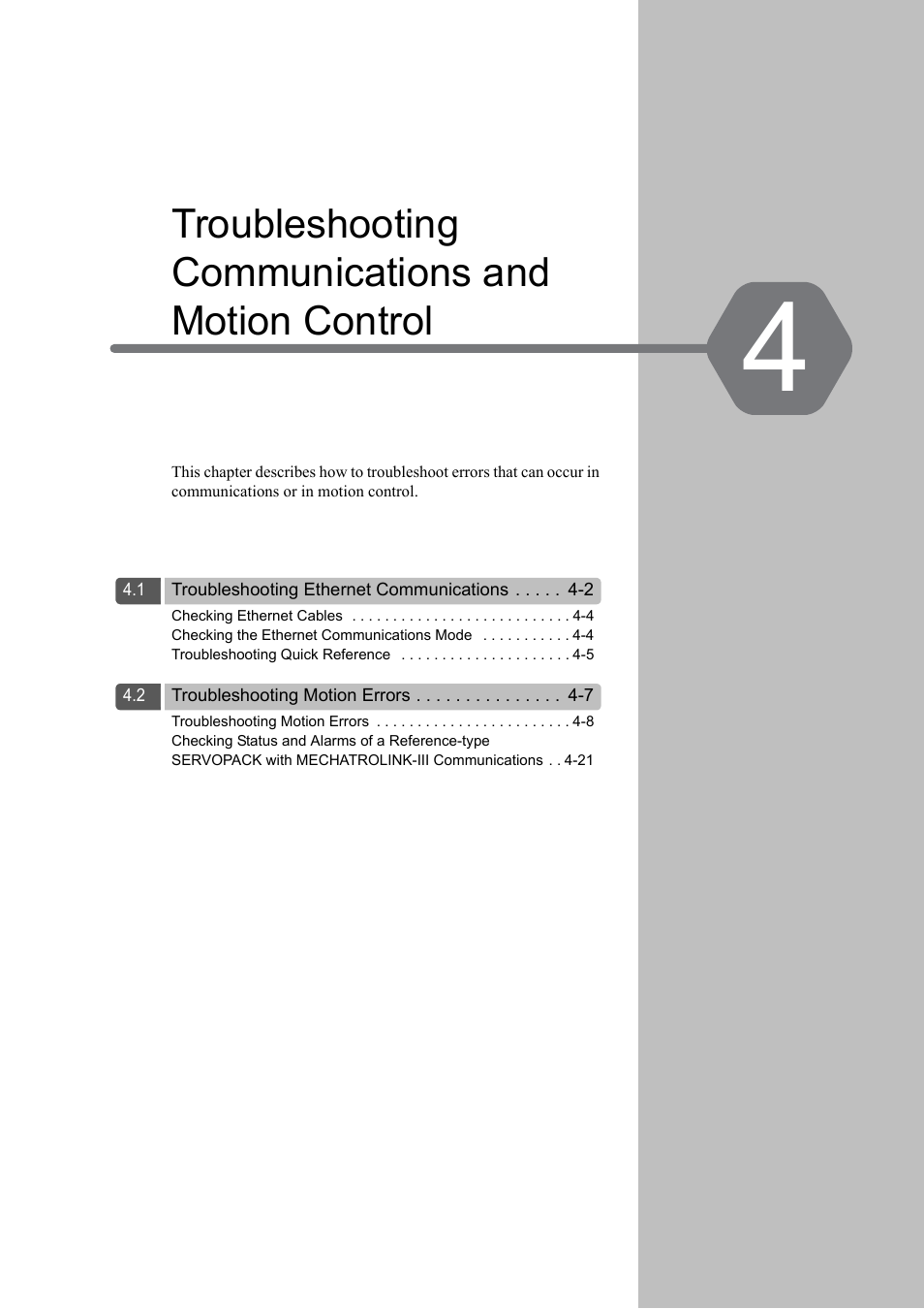 Troubleshooting communications and motion control | Yaskawa MP3200 Troubleshooting Manual User Manual | Page 51 / 219