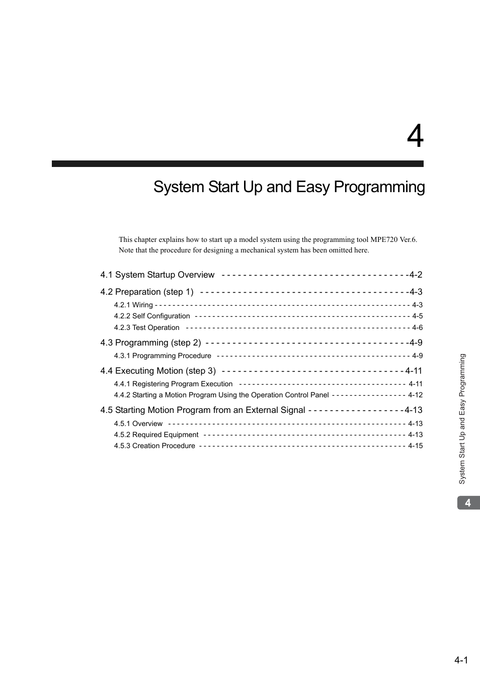 4 system start up and easy programming, System start up and easy programming | Yaskawa MP2300S Basic Module User Manual | Page 117 / 460
