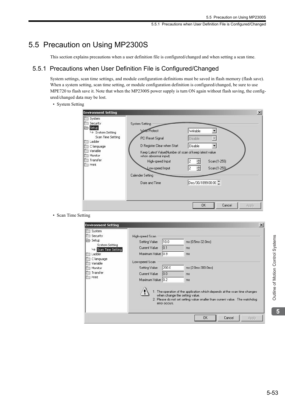 5 precaution on using mp2300s | Yaskawa MP2300S Basic Module User Manual | Page 186 / 460