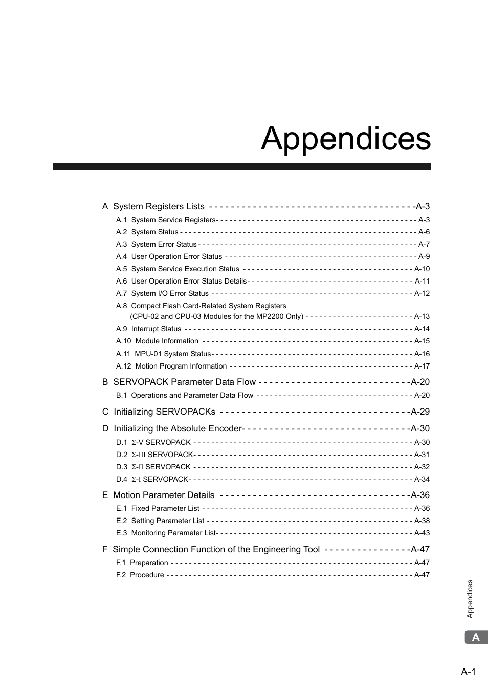 Appendices | Yaskawa MP2300S Basic Module User Manual | Page 323 / 460