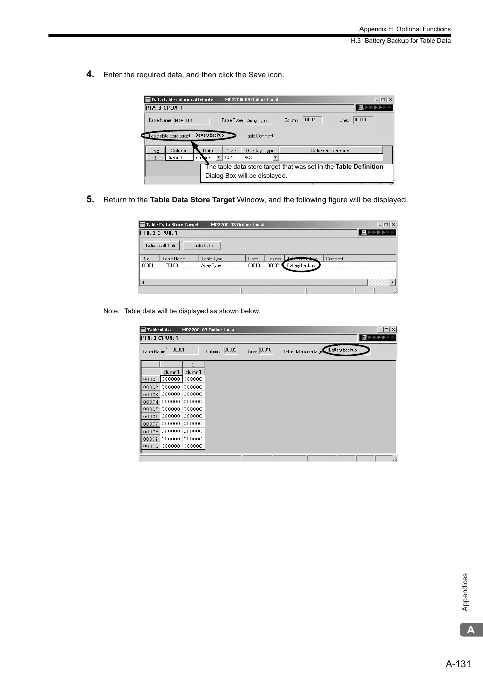 A-131 | Yaskawa MP2300S Basic Module User Manual | Page 453 / 460