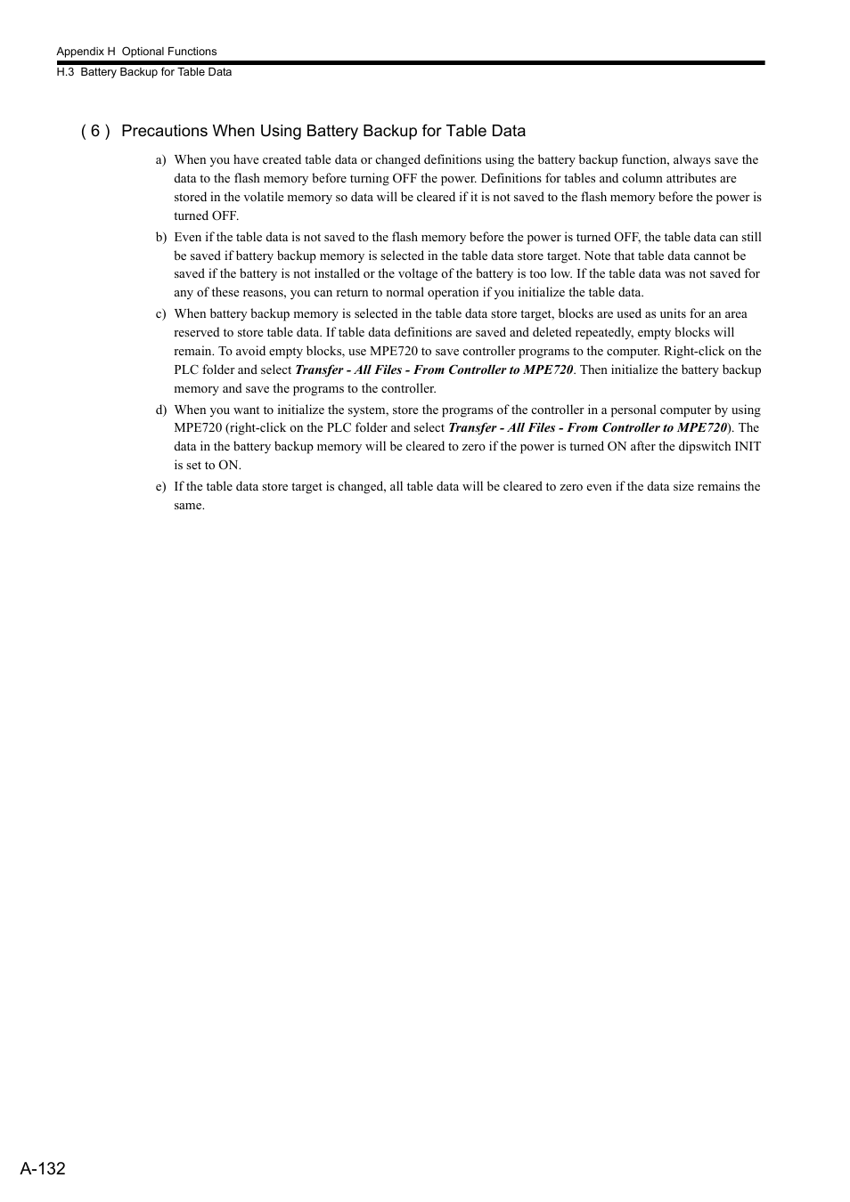A-132 | Yaskawa MP2300S Basic Module User Manual | Page 454 / 460