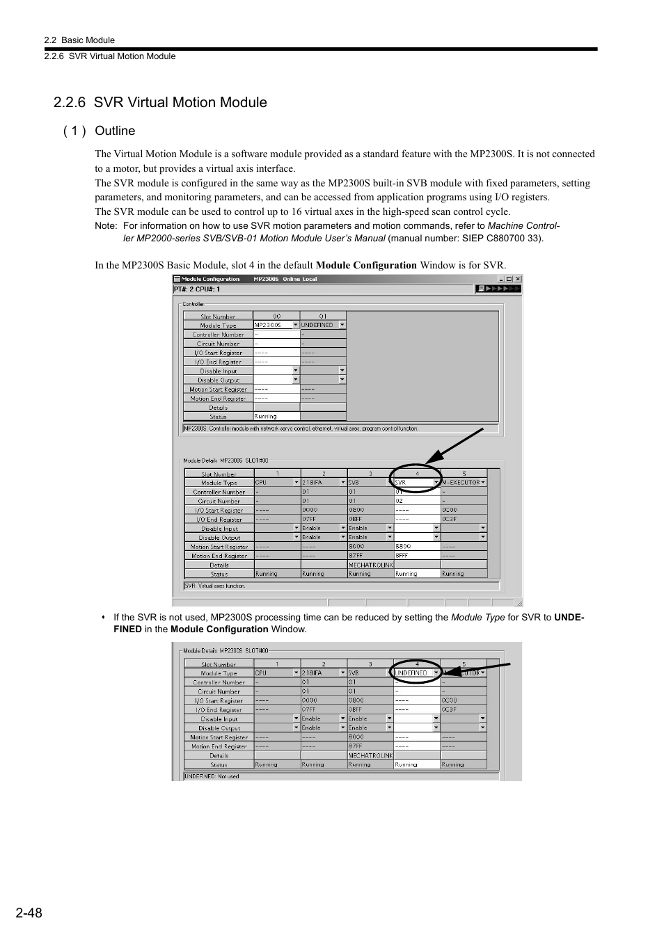 6 svr virtual motion module, 1 ) outline | Yaskawa MP2300S Basic Module User Manual | Page 74 / 460
