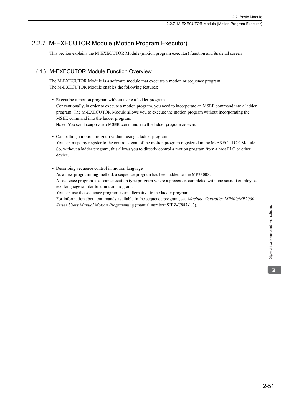 7 m-executor module (motion program executor) | Yaskawa MP2300S Basic Module User Manual | Page 77 / 460