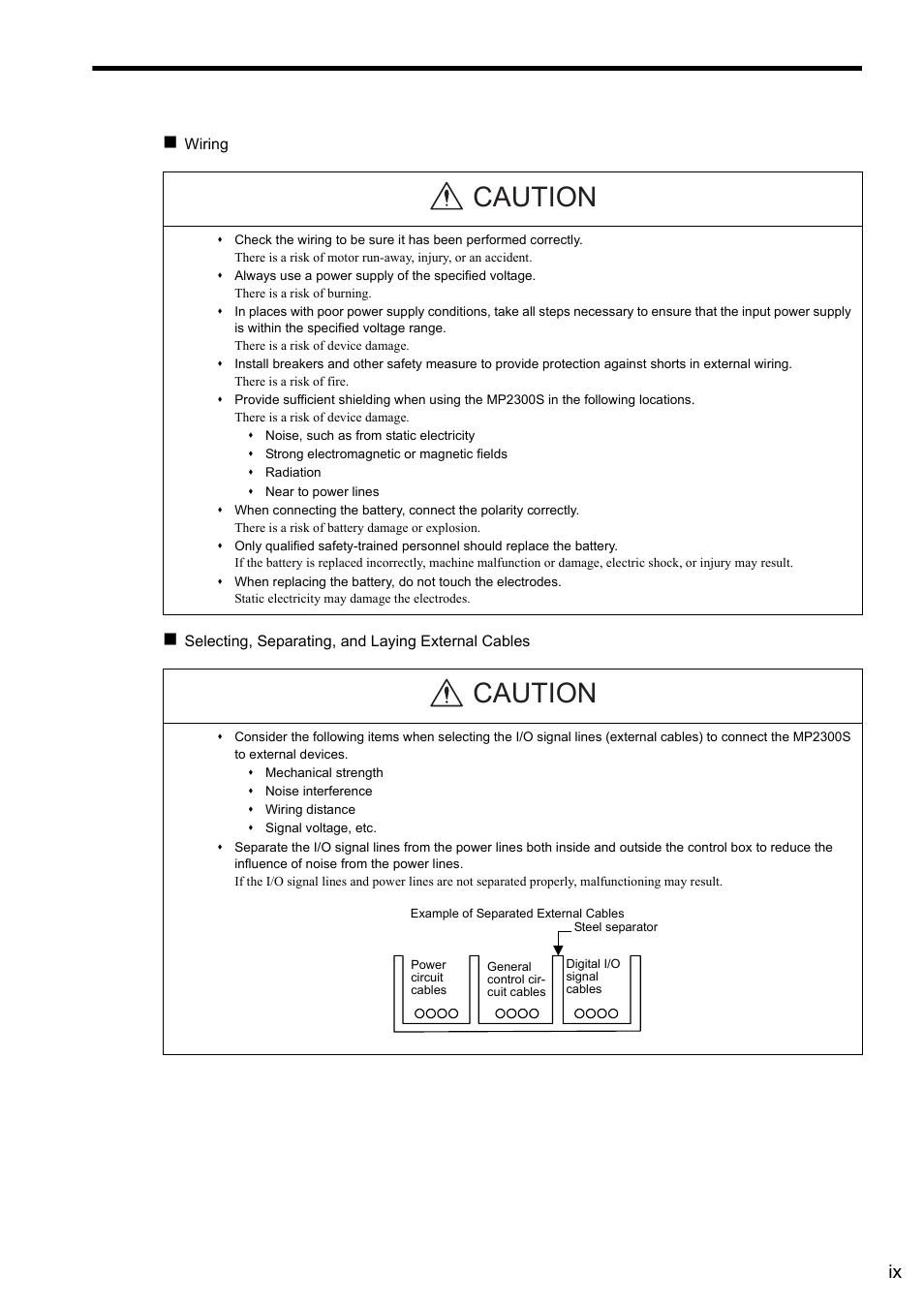 Caution | Yaskawa MP2300S Basic Module User Manual | Page 9 / 460