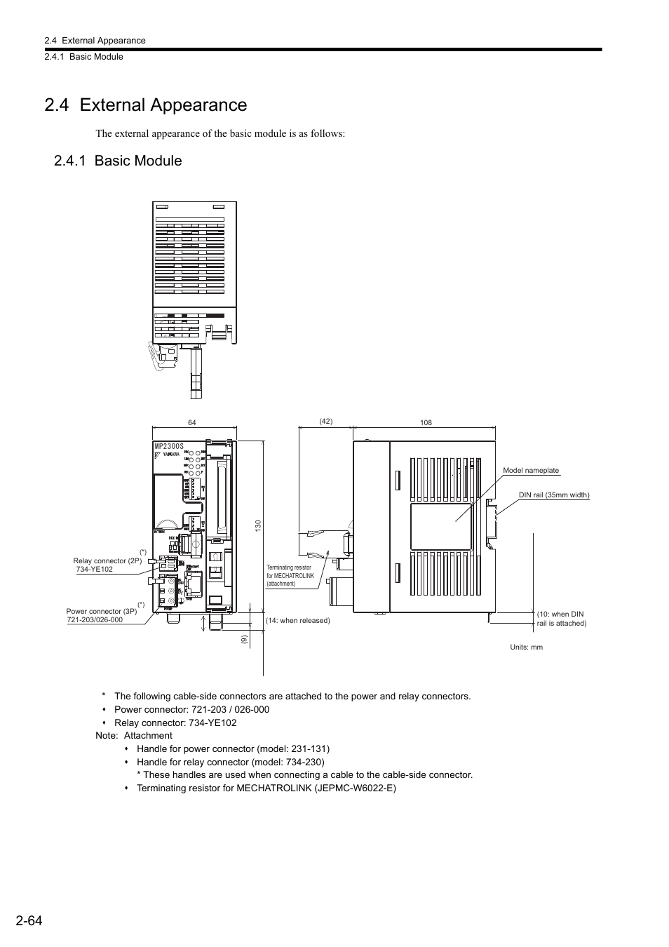 4 external appearance, 1 basic module | Yaskawa MP2300S Basic Module User Manual | Page 90 / 460