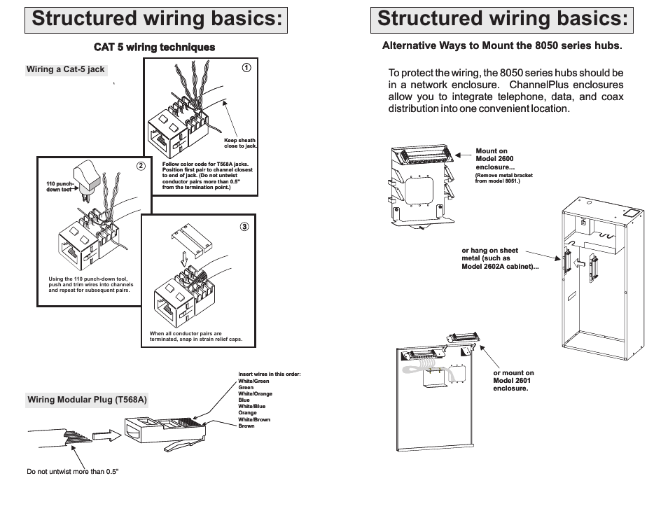 Structured wiring basics | Channel Plus 8051 User Manual | Page 7 / 9
