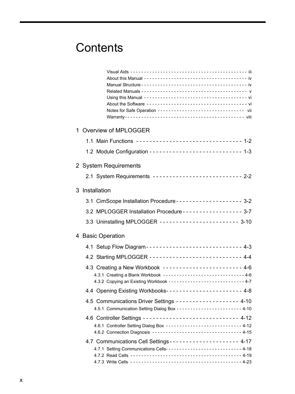 Yaskawa MP900 Series MPLOGGER User Manual | Page 10 / 126