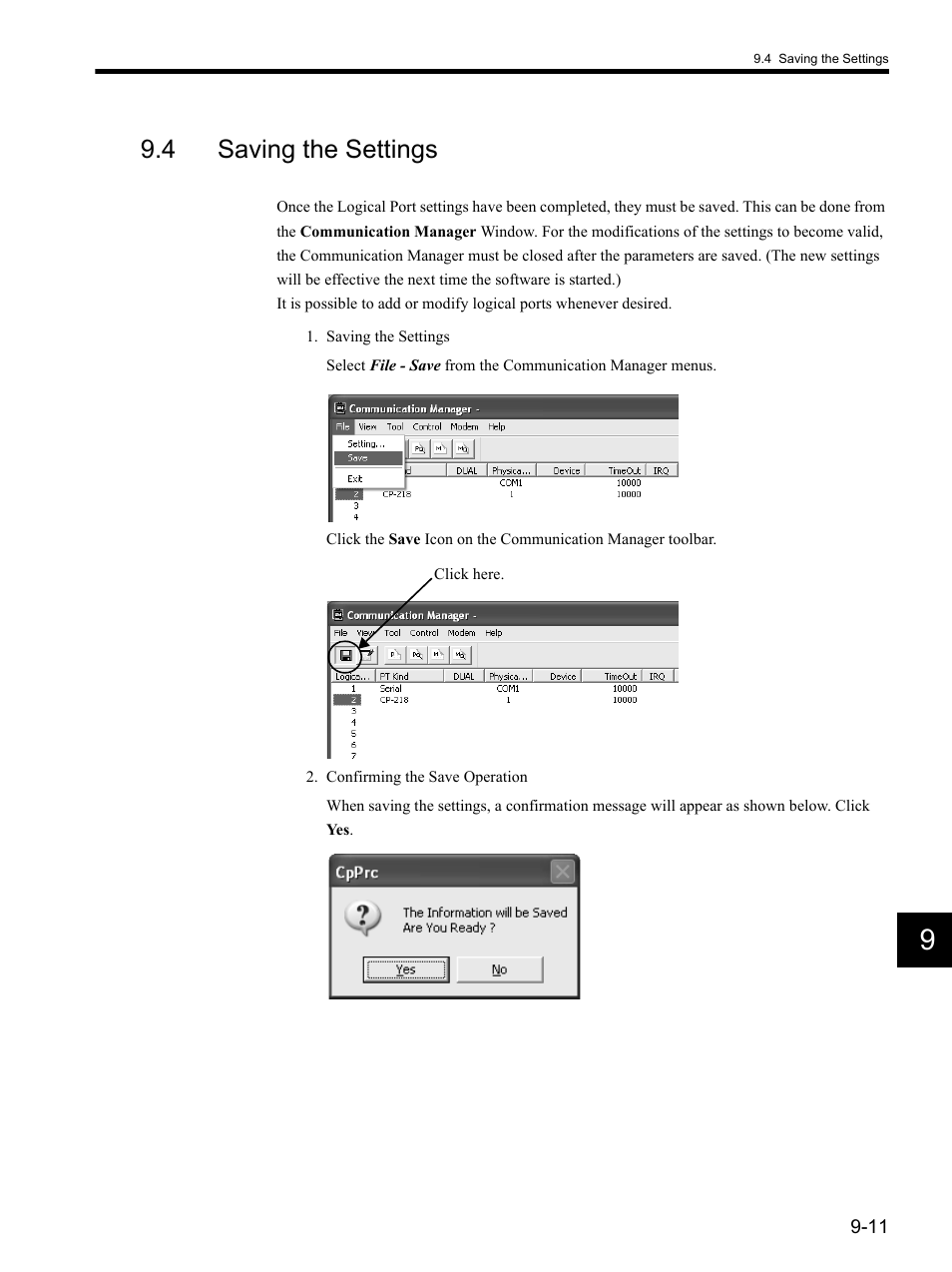 4 saving the settings | Yaskawa MP900 Series MPLOGGER User Manual | Page 113 / 126