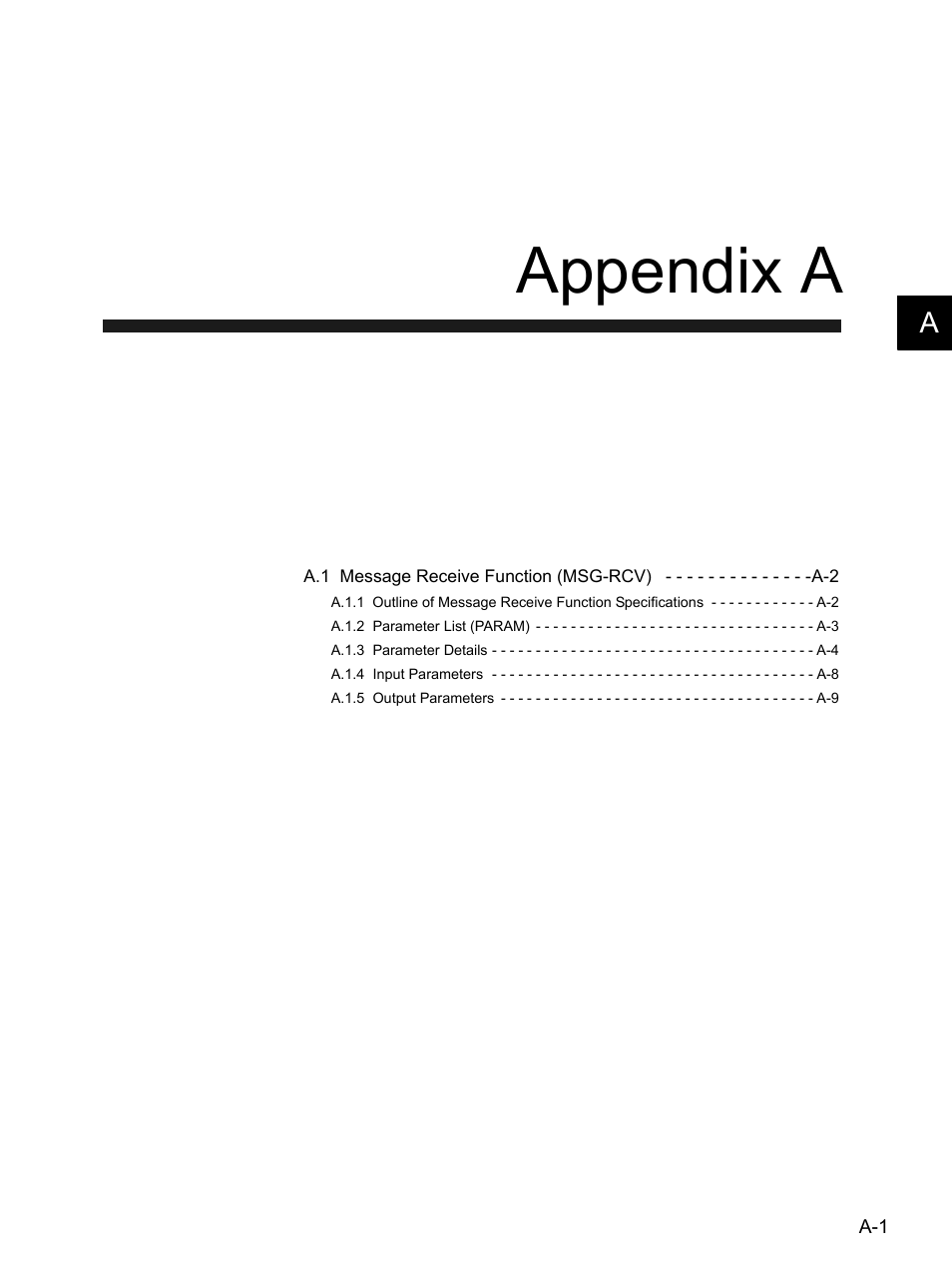 Appendix a | Yaskawa MP900 Series MPLOGGER User Manual | Page 116 / 126