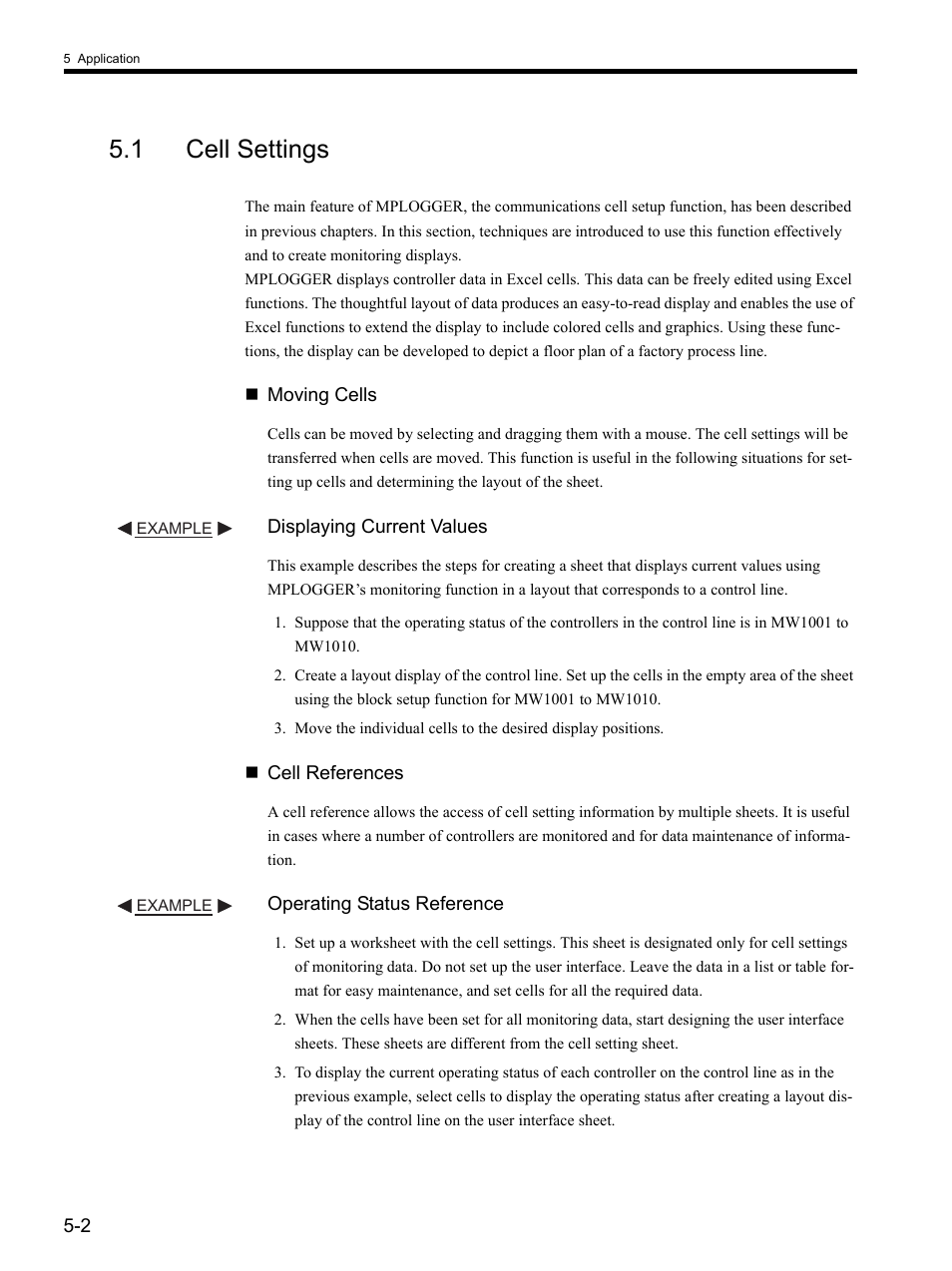 1 cell settings | Yaskawa MP900 Series MPLOGGER User Manual | Page 78 / 126
