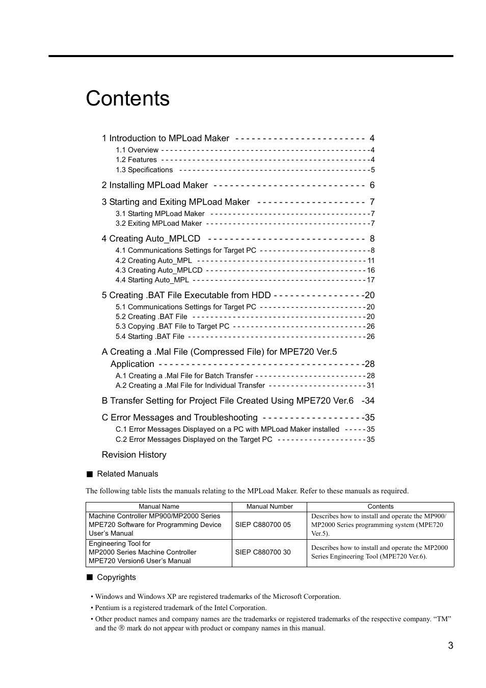 Yaskawa MPLoad Maker User Manual | Page 3 / 38