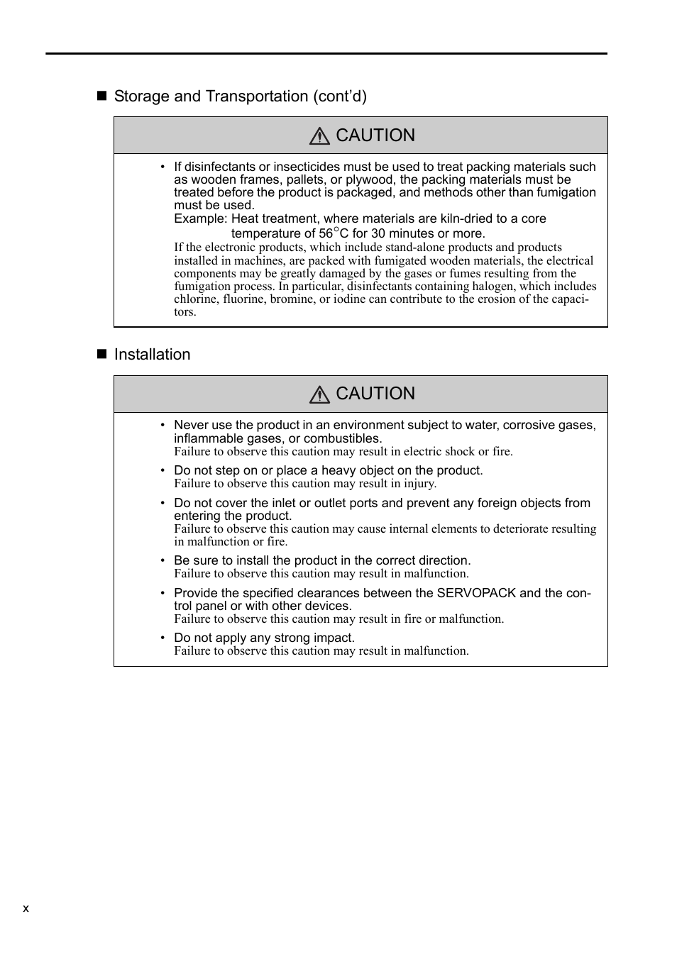 Caution | Yaskawa Sigma-5 User Manual: Setup for Rotary Motors User Manual | Page 10 / 113