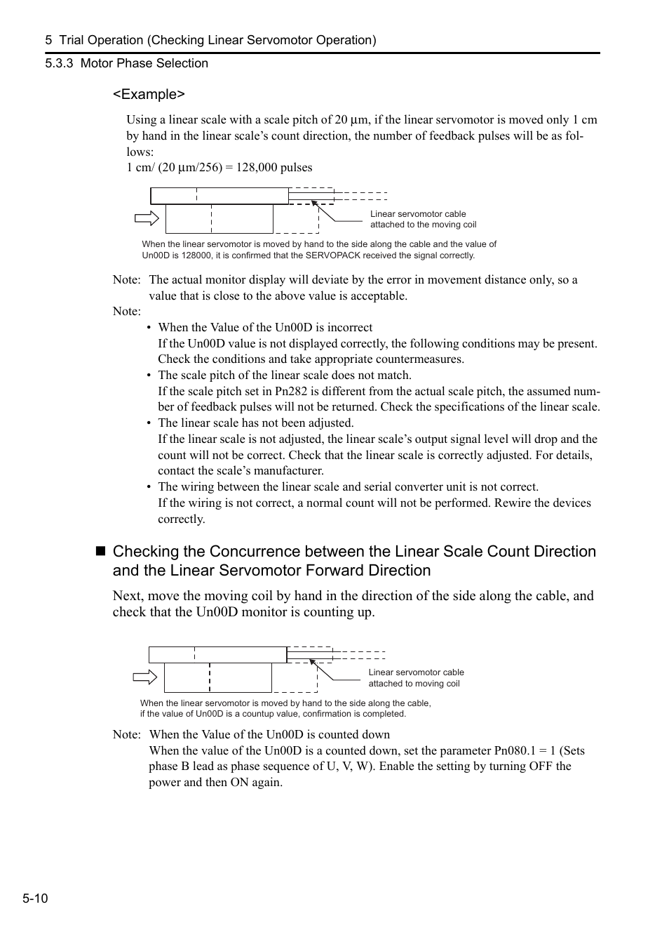 Yaskawa Sigma-5 User Manual: Setup for Linear Motors User Manual | Page 146 / 175