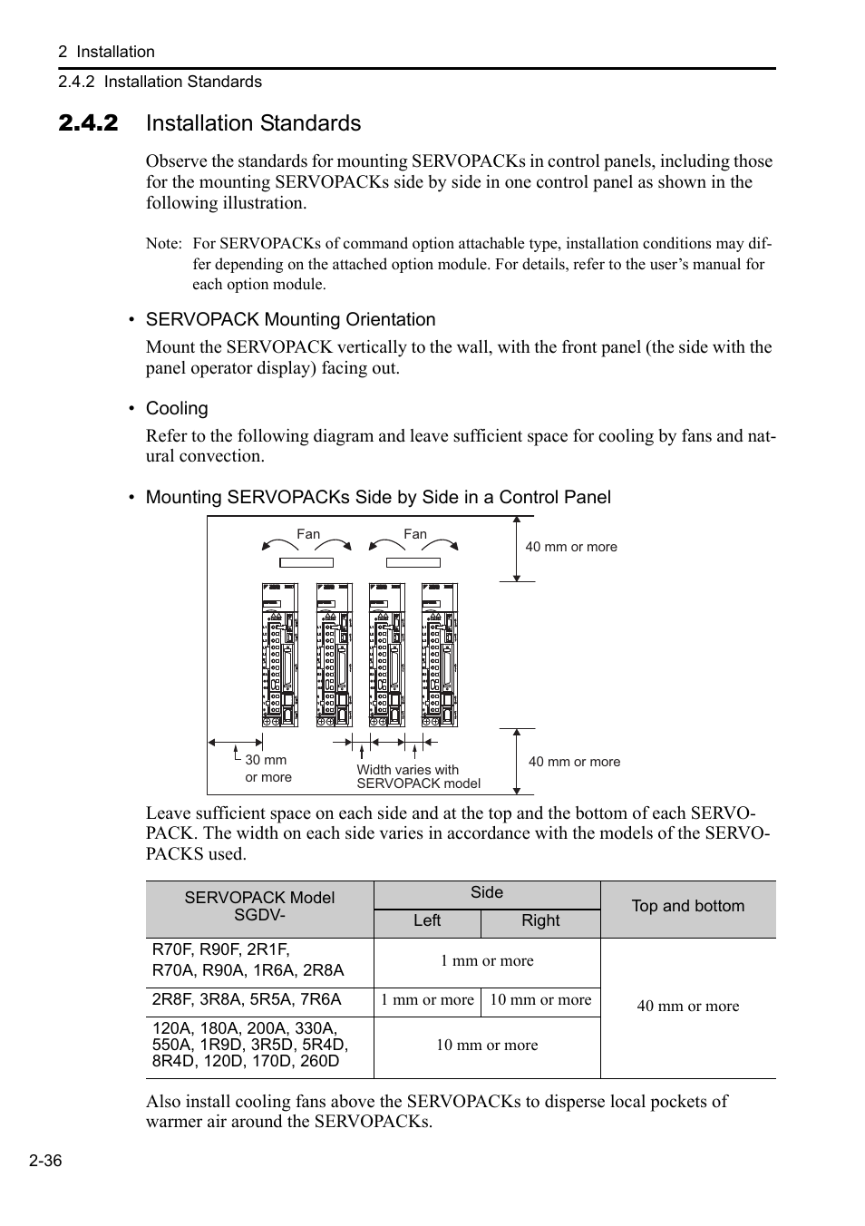 2 installation standards | Yaskawa Sigma-5 User Manual: Setup for Linear Motors User Manual | Page 58 / 175