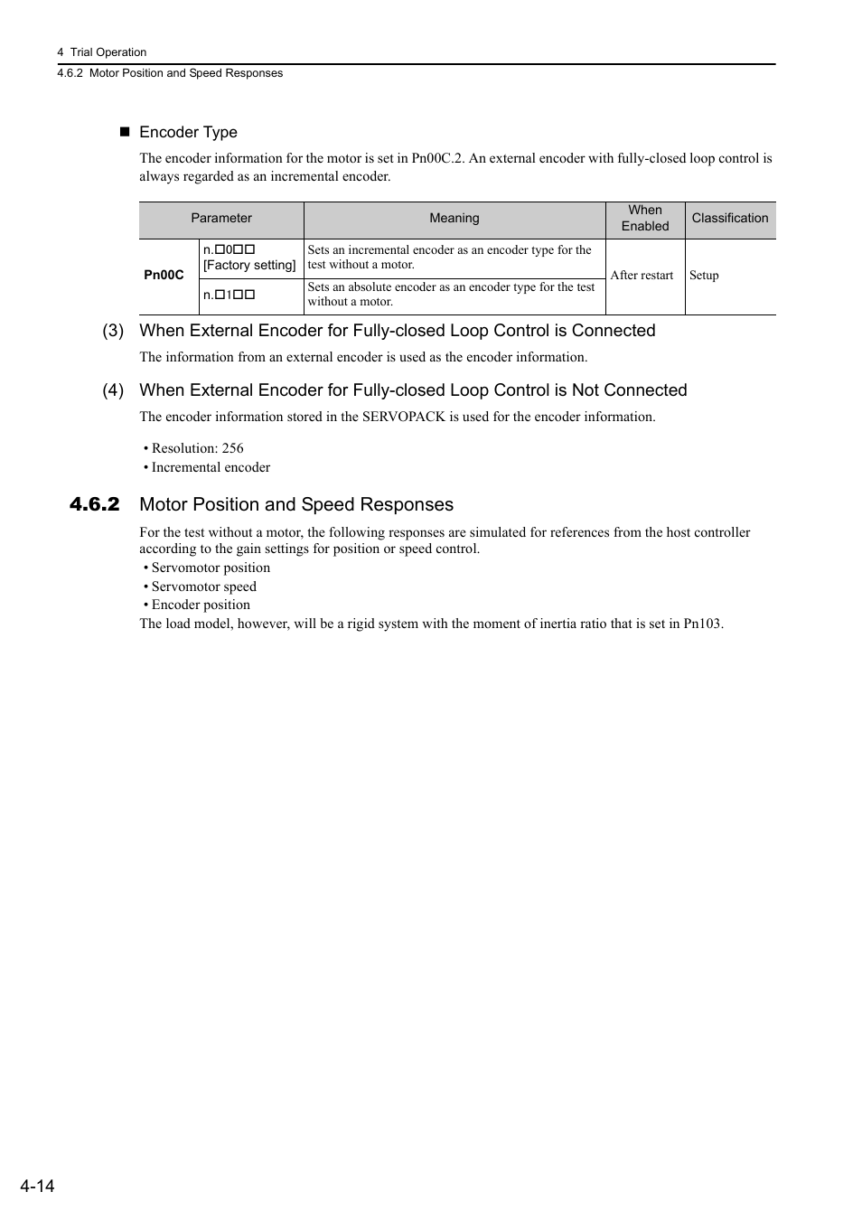 2 motor position and speed responses | Yaskawa Sigma-5 User Manual: Design and Maintenance - Rotary Motors - Analog Voltage and Pulse Train Reference User Manual | Page 112 / 423