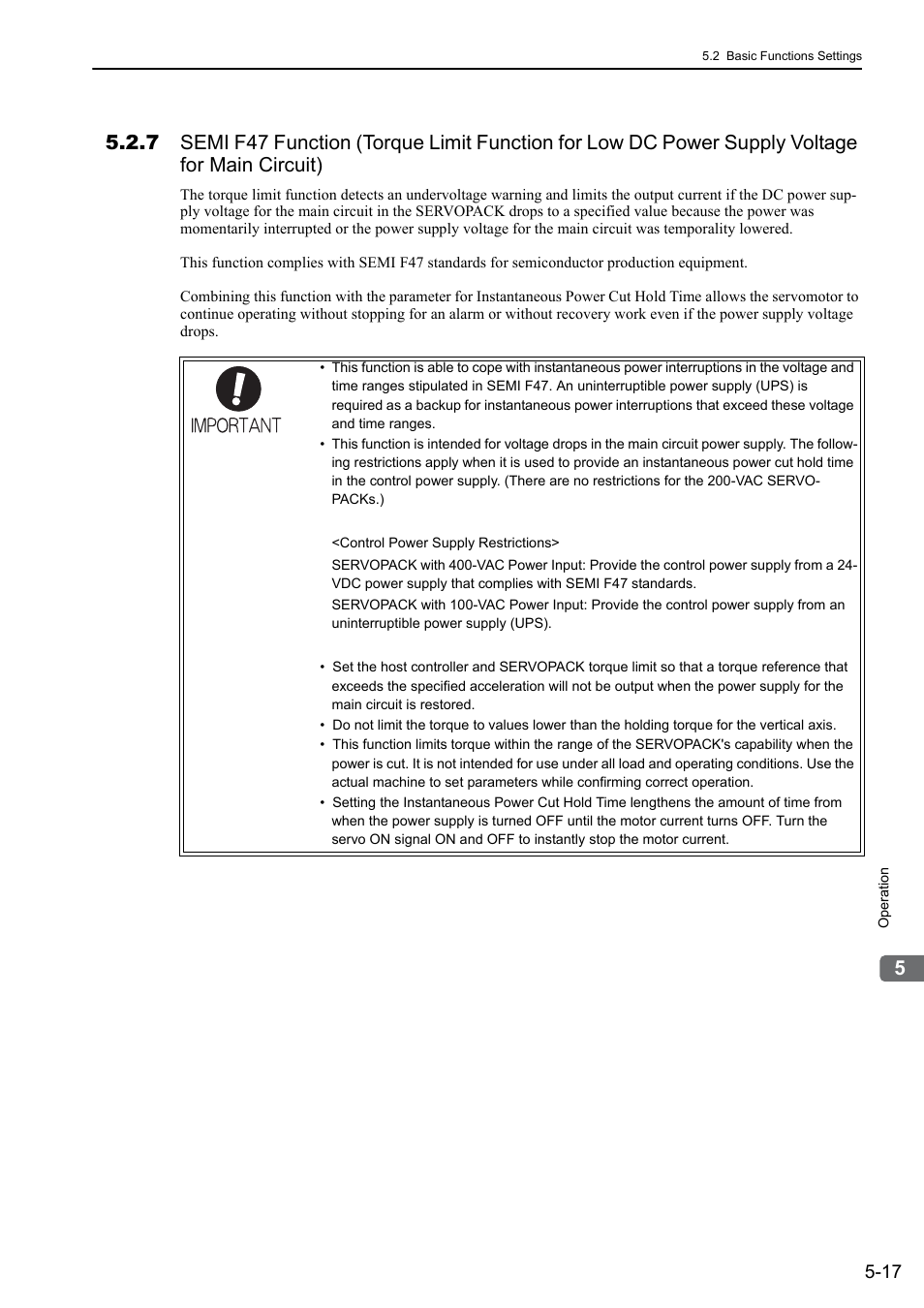 Yaskawa Sigma-5 User Manual: Design and Maintenance - Rotary Motors - Analog Voltage and Pulse Train Reference User Manual | Page 131 / 423