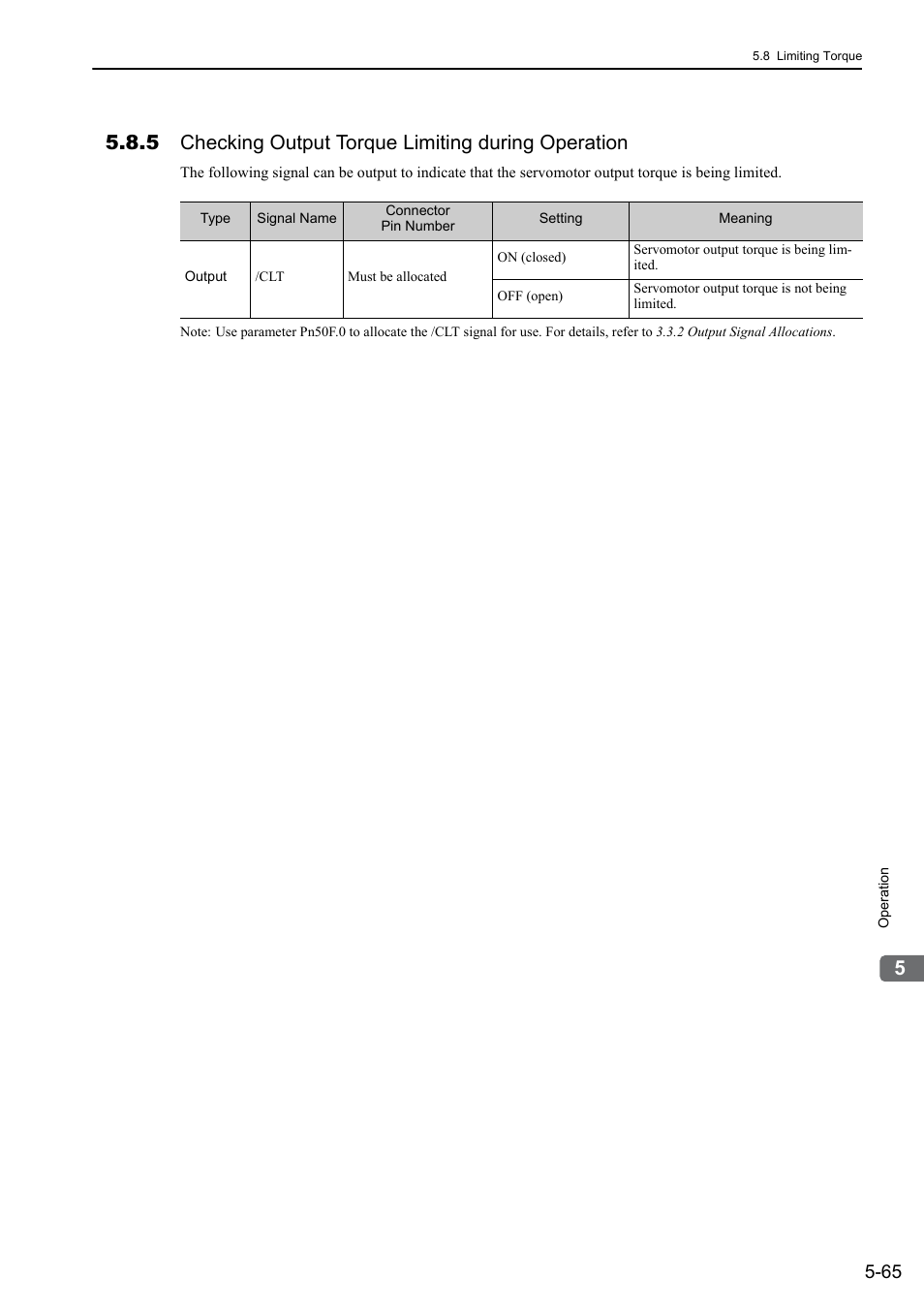 5 checking output torque limiting during operation | Yaskawa Sigma-5 User Manual: Design and Maintenance - Rotary Motors - Analog Voltage and Pulse Train Reference User Manual | Page 179 / 423