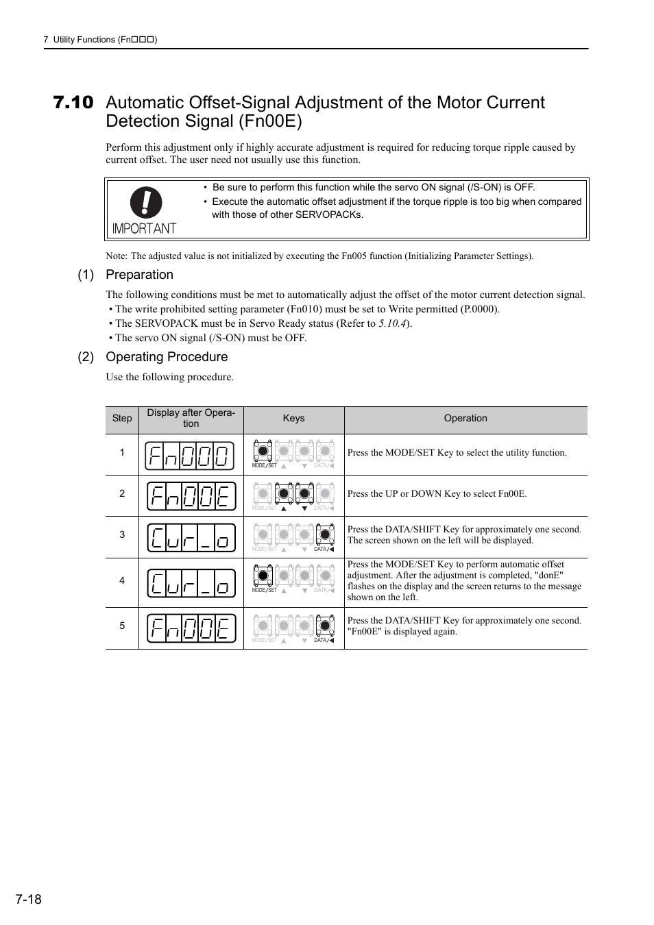 1) preparation, 2) operating procedure | Yaskawa Sigma-5 User Manual: Design and Maintenance - Rotary Motors - Analog Voltage and Pulse Train Reference User Manual | Page 295 / 423