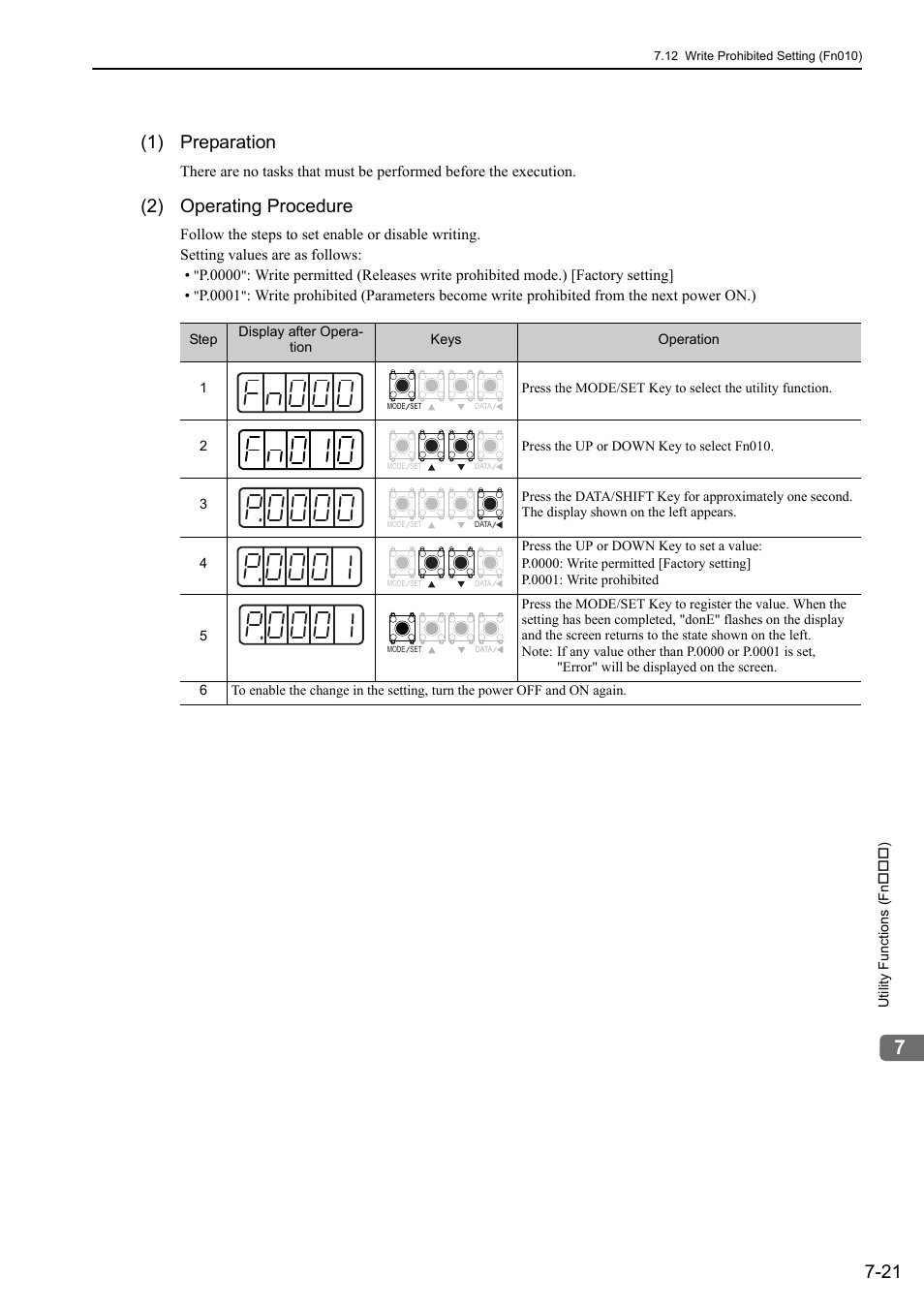 1) preparation, 2) operating procedure | Yaskawa Sigma-5 User Manual: Design and Maintenance - Rotary Motors - Analog Voltage and Pulse Train Reference User Manual | Page 298 / 423