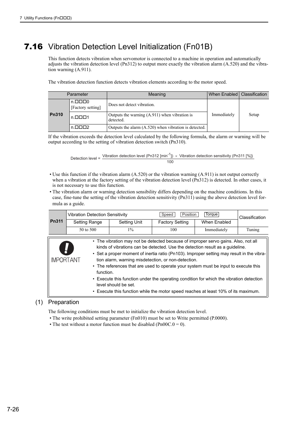 1) preparation | Yaskawa Sigma-5 User Manual: Design and Maintenance - Rotary Motors - Analog Voltage and Pulse Train Reference User Manual | Page 303 / 423