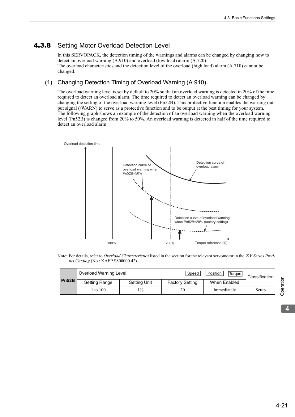 8 setting motor overload detection level, Rotation | Yaskawa Sigma-5 User Manual: Design and Maintenance - Rotary Motors - MECHATROLINK-II Communications Reference User Manual | Page 106 / 376