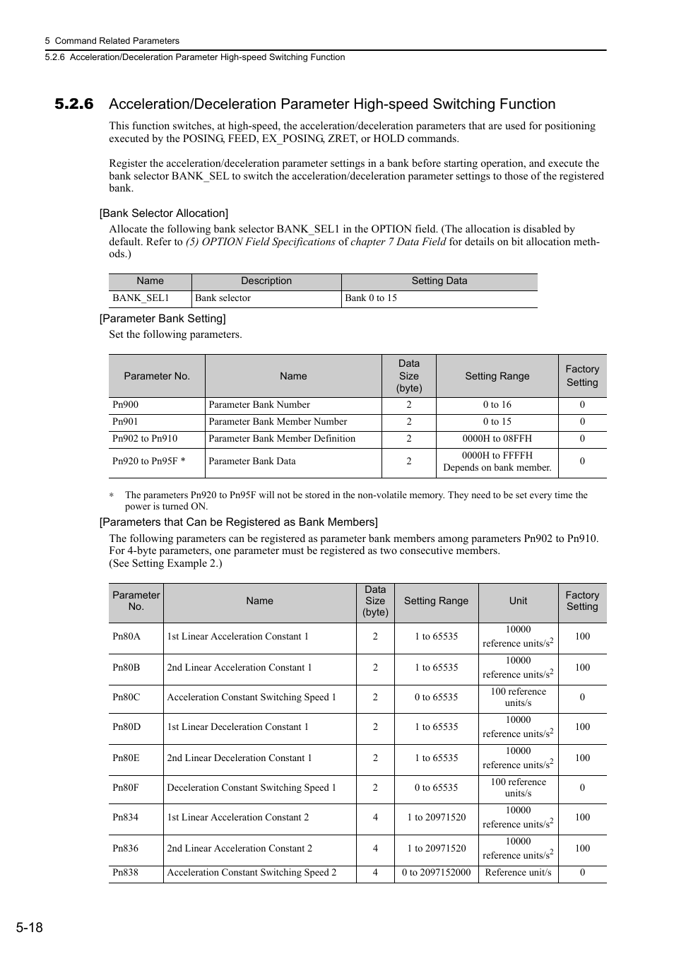 Yaskawa Sigma-5 User Manual: MECHATROLINK-II Commands User Manual | Page 107 / 142