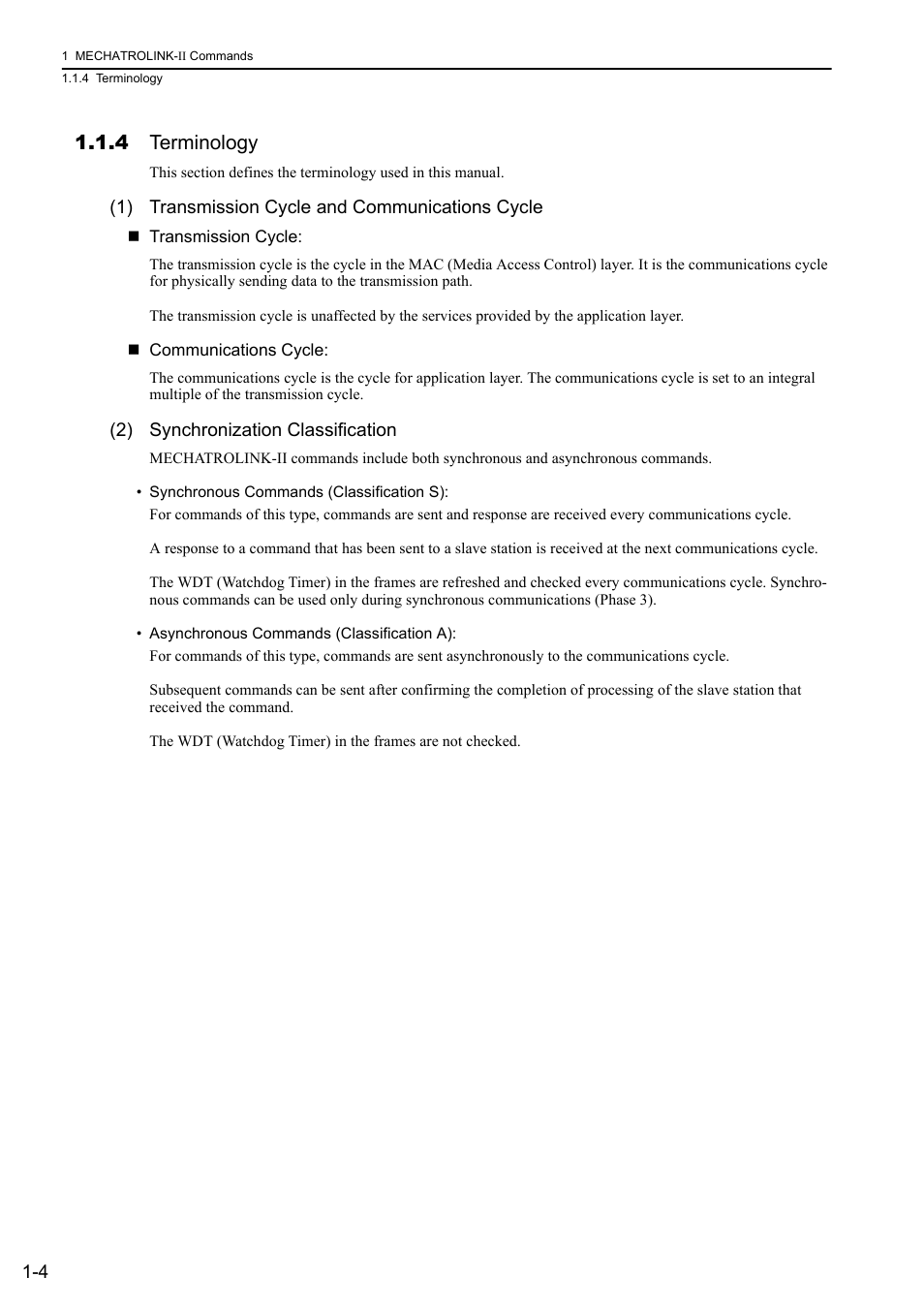 4 terminology, 4 terminology -4 | Yaskawa Sigma-5 User Manual: MECHATROLINK-II Commands User Manual | Page 12 / 142