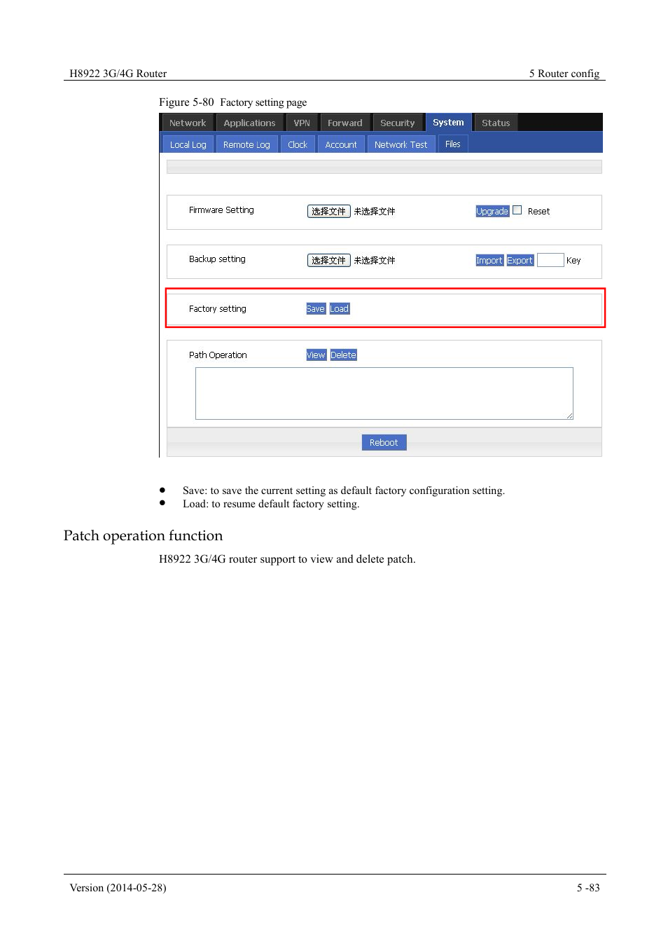 Patch operation function | Hongdian H8922 Dual SIM Single Module User Manual | Page 119 / 145