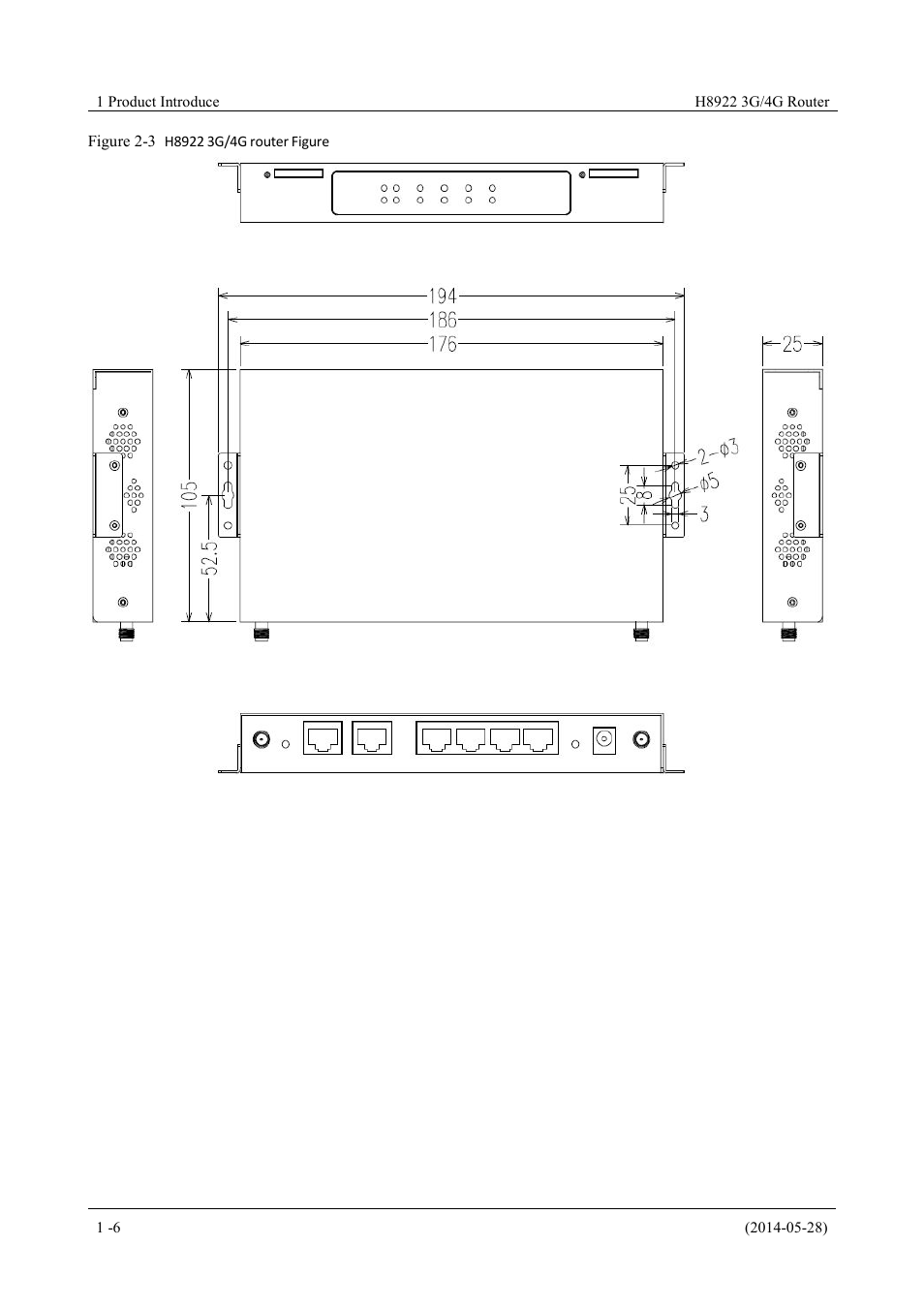 Figure 2-3 h8922 3g/4g router figure | Hongdian H8922 Dual SIM Single Module User Manual | Page 22 / 145