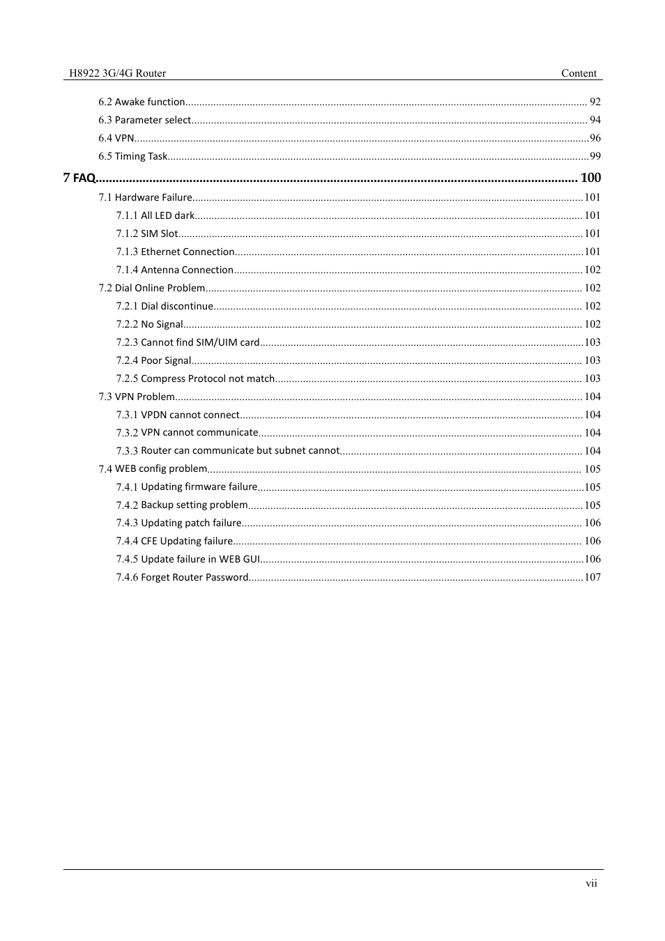7 faq | Hongdian H8922 Dual SIM Single Module User Manual | Page 9 / 145
