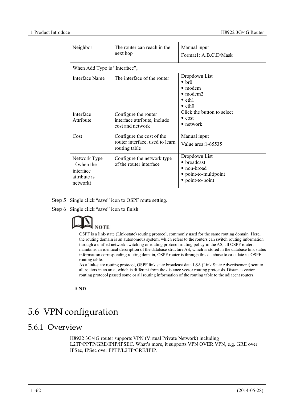 Vpnconfiguration, Overview, 6 vpn configuration | 1 overview | Hongdian H8922 Dual SIM Single Module User Manual | Page 98 / 145