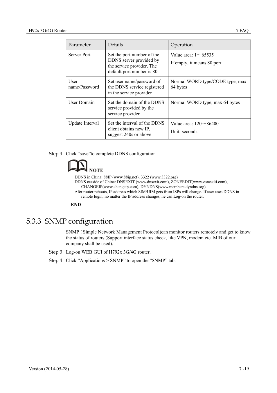 Snmpconfiguration, 3 snmp configuration | Hongdian H7921/H7920 Basic 3G/4G Router User Manual | Page 53 / 129