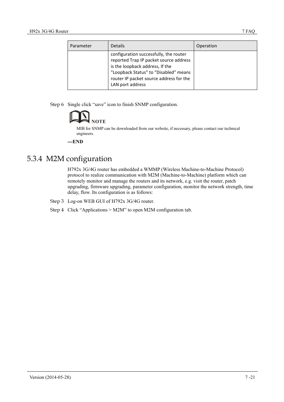 M2mconfiguration, 4 m2m configuration | Hongdian H7921/H7920 Basic 3G/4G Router User Manual | Page 55 / 129
