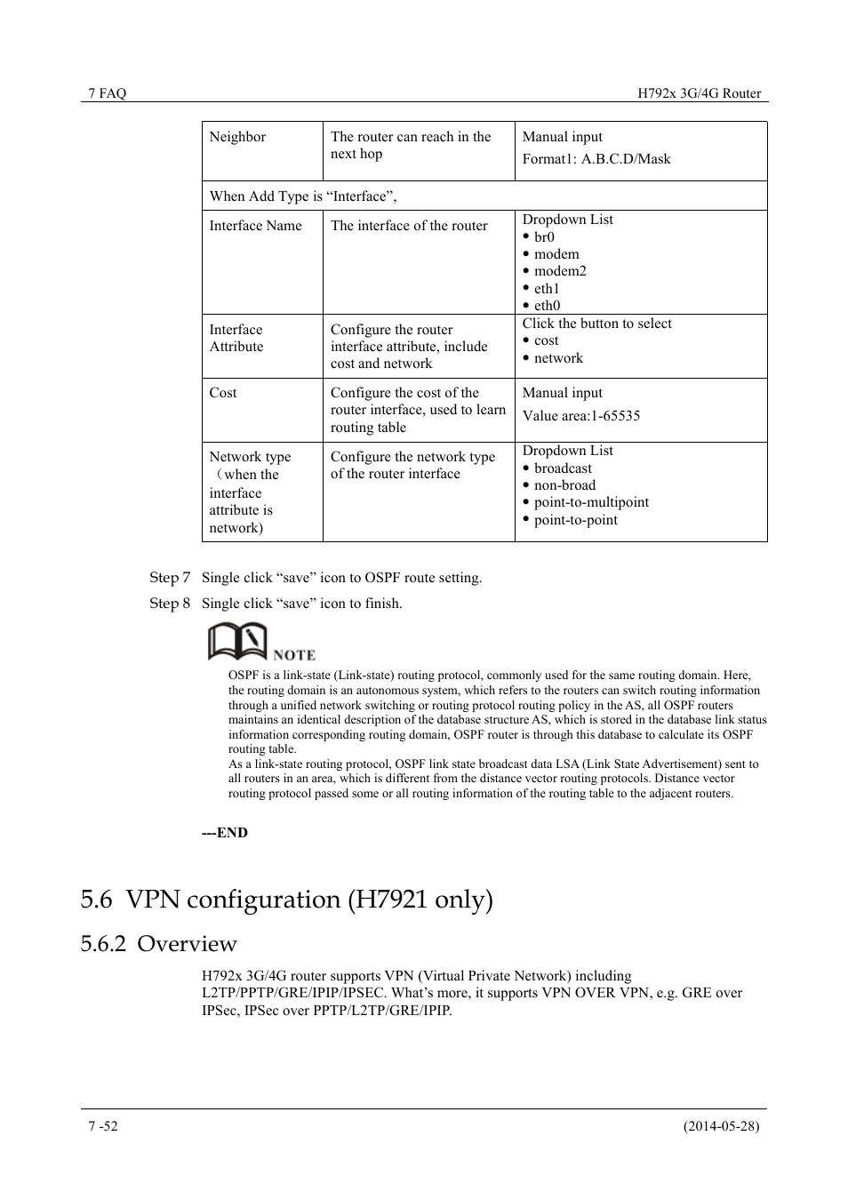 Vpnconfiguration(h7921only), Overview, 6 vpn configuration (h7921 only) | 2 overview | Hongdian H7921/H7920 Basic 3G/4G Router User Manual | Page 86 / 129