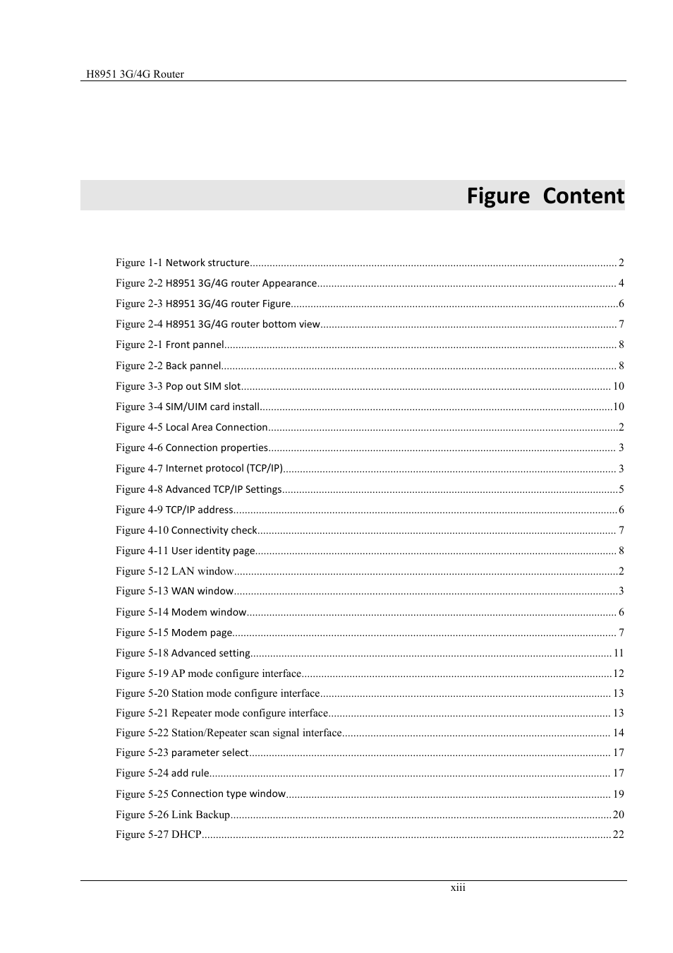 Figure content | Hongdian H8951 3G/4G Wi-Fi router User Manual | Page 13 / 139