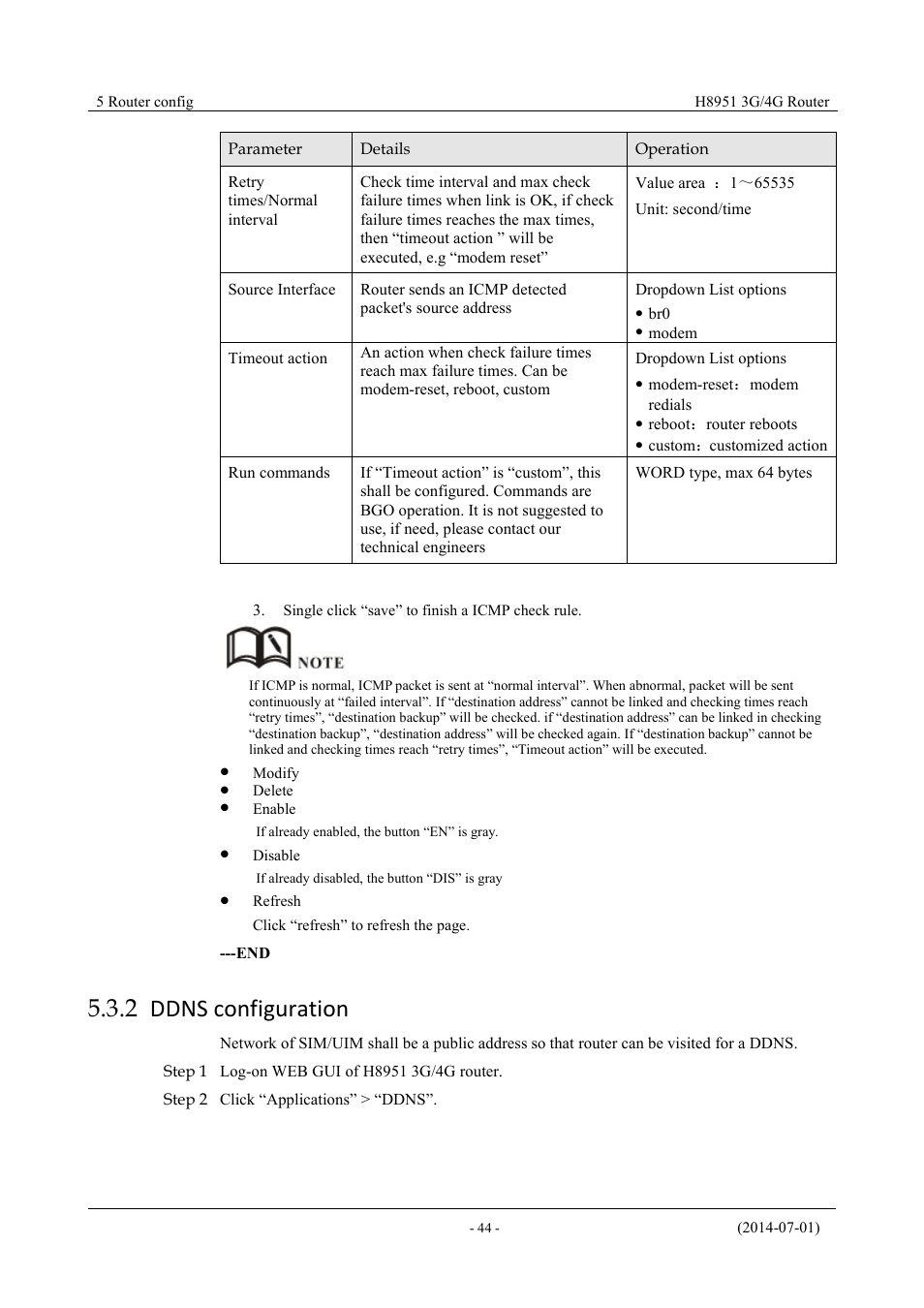 Ddnsconfiguration, 2 ddns configuration | Hongdian H8951 3G/4G Wi-Fi router User Manual | Page 60 / 139