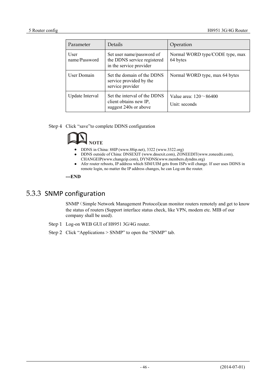 Snmpconfiguration, 3 snmp configuration (optional), 3 snmp configuration | Hongdian H8951 3G/4G Wi-Fi router User Manual | Page 62 / 139