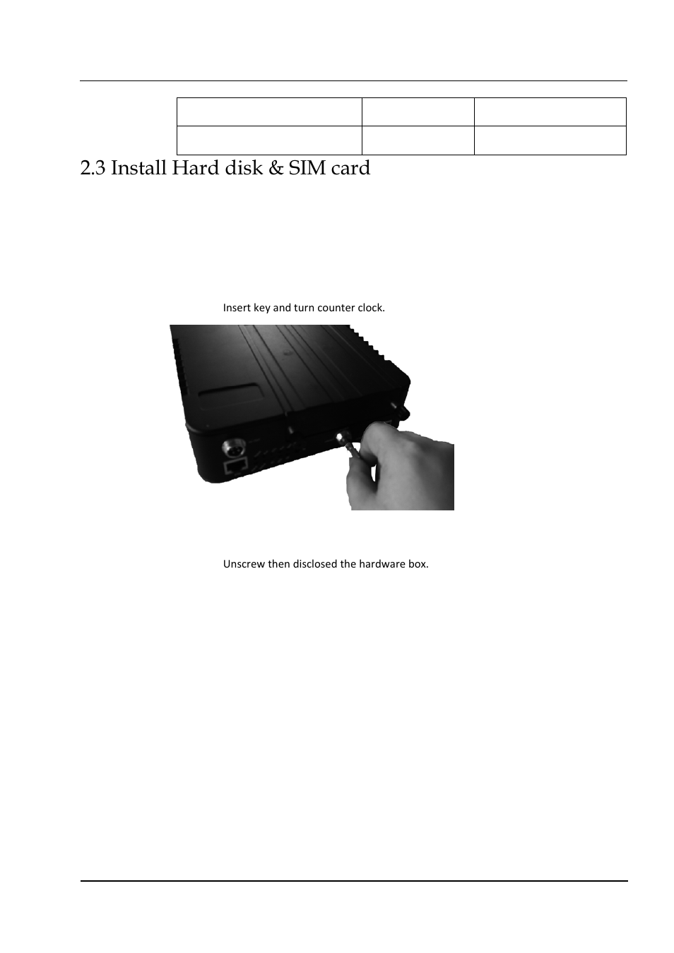 3 install hard disk & sim card | Hongdian H3324 4CH HDD MDVR User Manual | Page 13 / 60