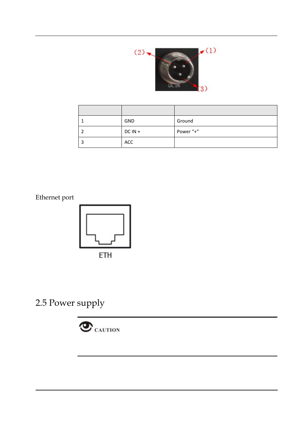 5 power supply | Hongdian H3324 4CH HDD MDVR User Manual | Page 25 / 60
