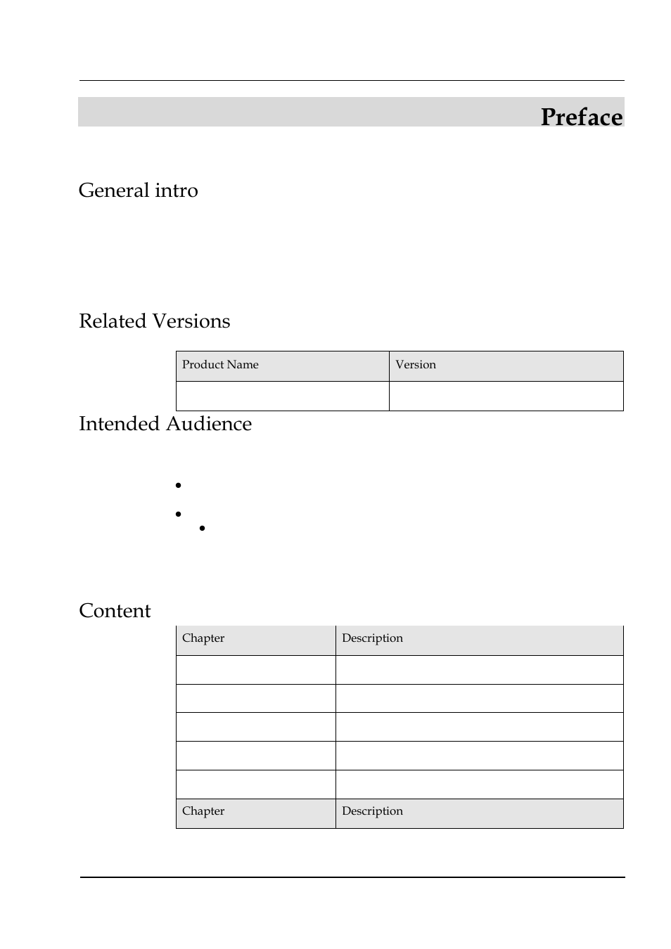 Preface, General intro, Related versions | Intended audience, Content | Hongdian H3324 4CH HDD MDVR User Manual | Page 3 / 60