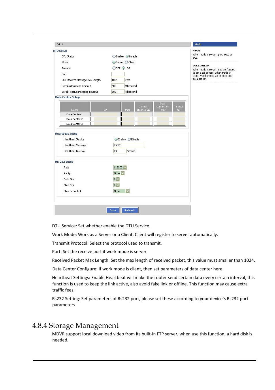 4 storage management | Hongdian H3324 4CH HDD MDVR User Manual | Page 56 / 60