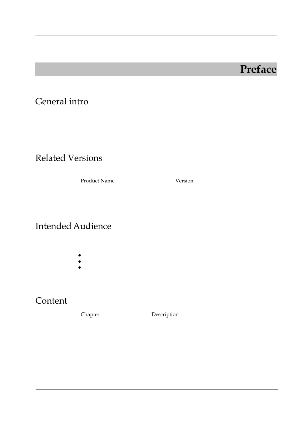 Preface, General intro, Related versions | Intended audience, Content | Hongdian H3304 4CH Dual SD MDVR User Manual | Page 3 / 68