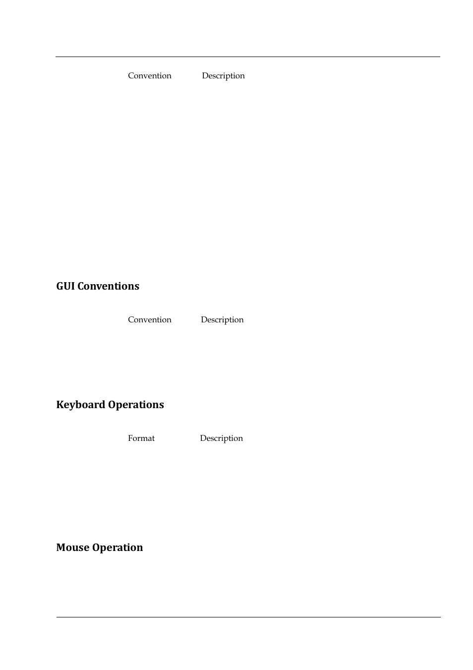 Gui conventions, Keyboard operations, Mouse operation | Hongdian H3304 4CH Dual SD MDVR User Manual | Page 5 / 68