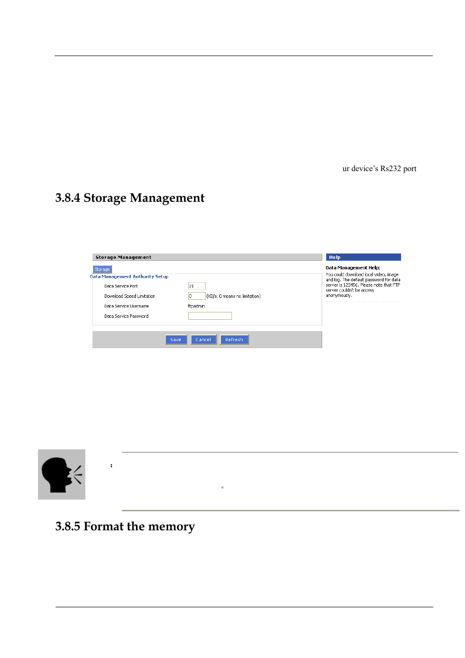 4 storage management 3.8.5 format the memory, Figure 3-26 storage management, 4 storage management | Hongdian H3201 1CH SD DVS User Manual | Page 47 / 54