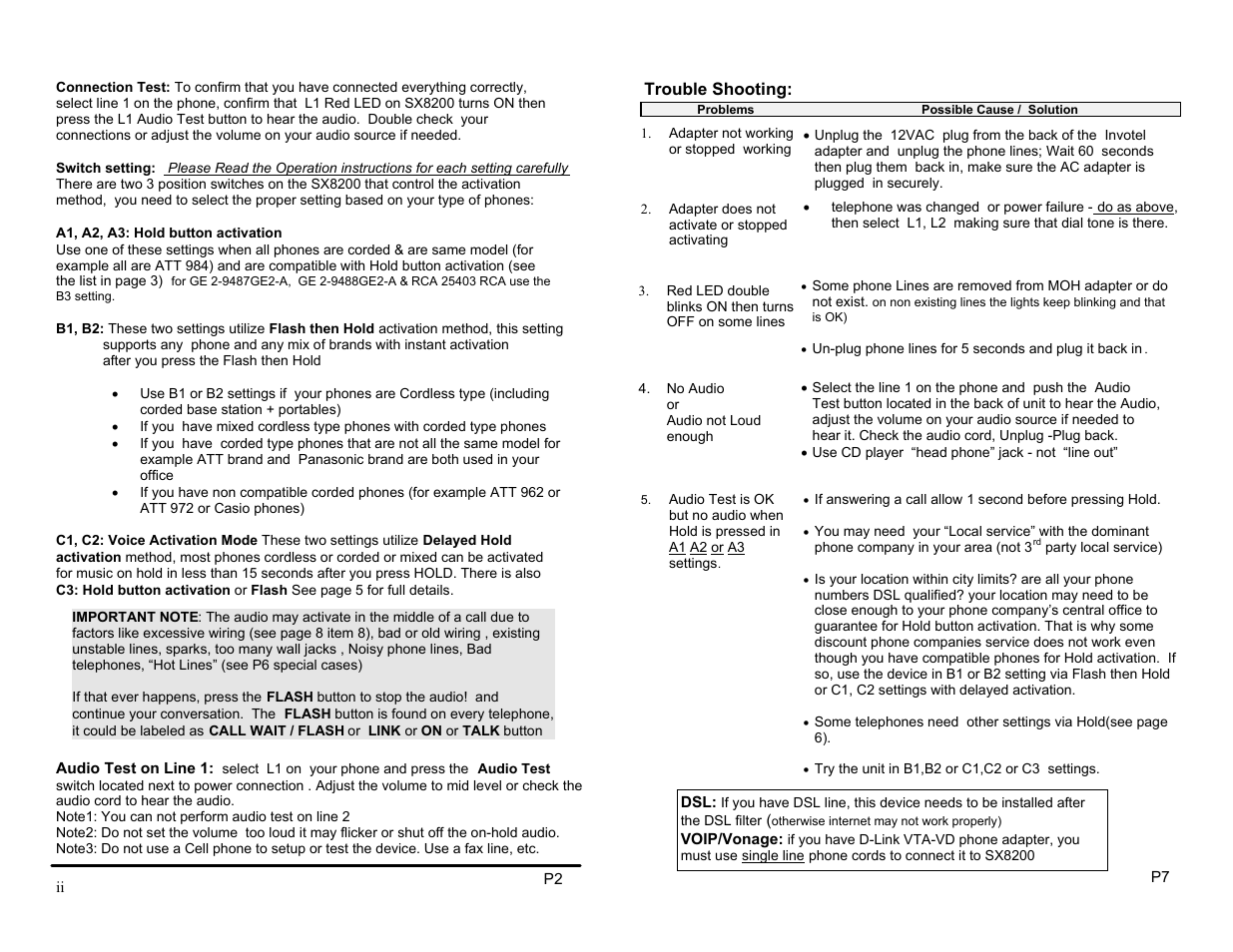 Invotel SX8200 User Manual | Page 2 / 4