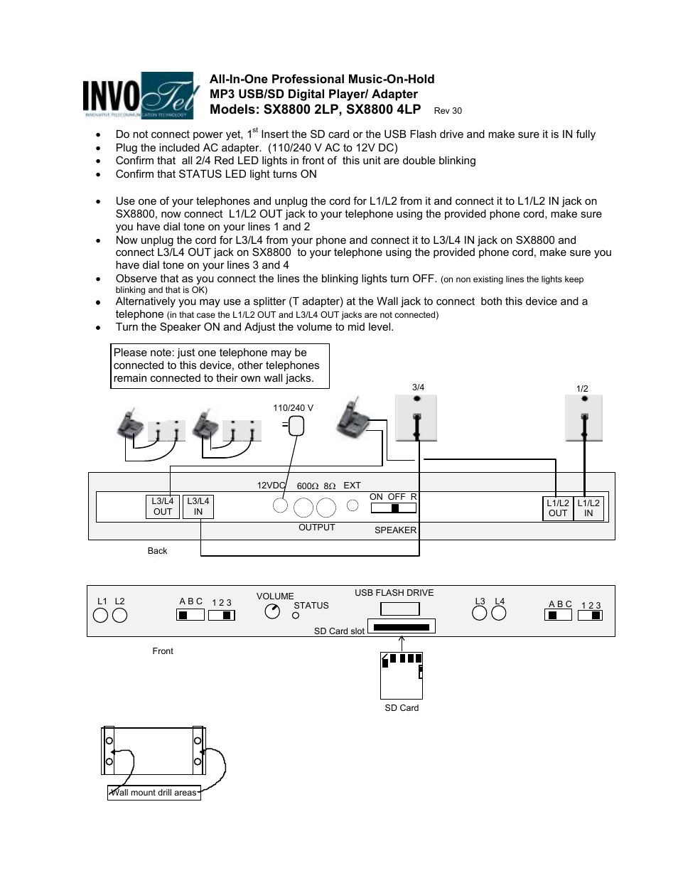 Invotel SX8800 User Manual | 11 pages