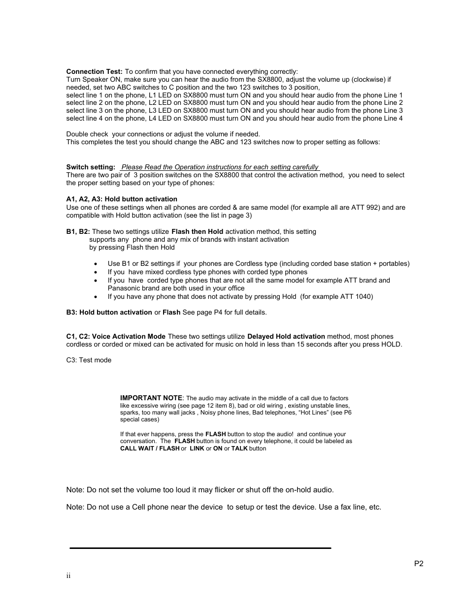 Invotel SX8800 User Manual | Page 2 / 11