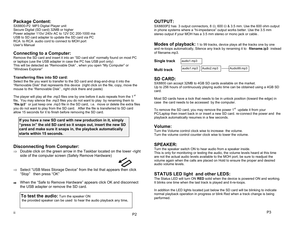 Invotel SX8800 User Manual | Page 2 / 2